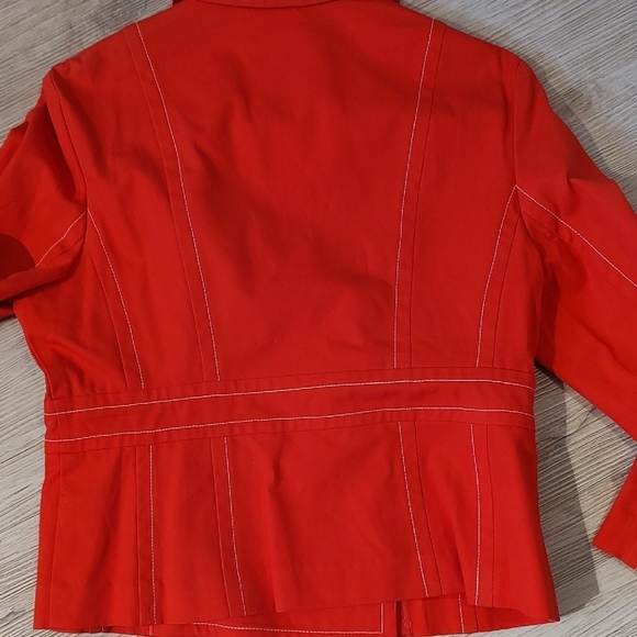 Bandolino Retro Orange Double-Breasted Jacket Size 12 - Picture 6 of 10